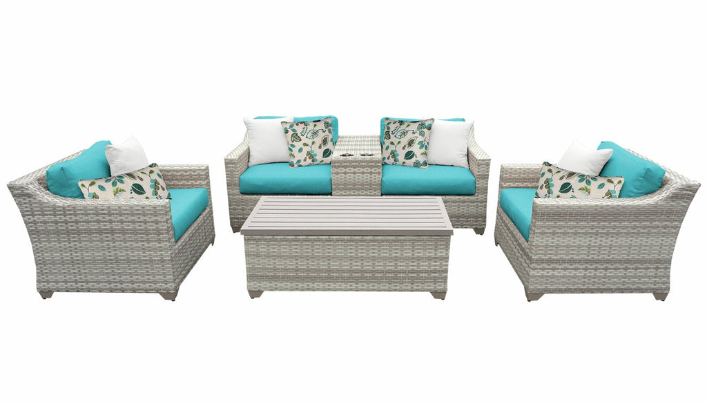 Falmouth Wicker/Rattan 4 - Person Seating Group with Cushions