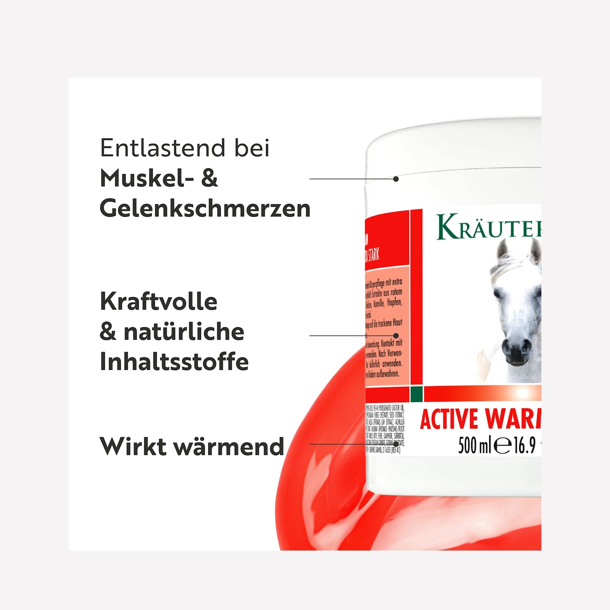 Krauterhof Warming Massage Gel 250ml - Natural Relief for Muscle Tension & Relaxation