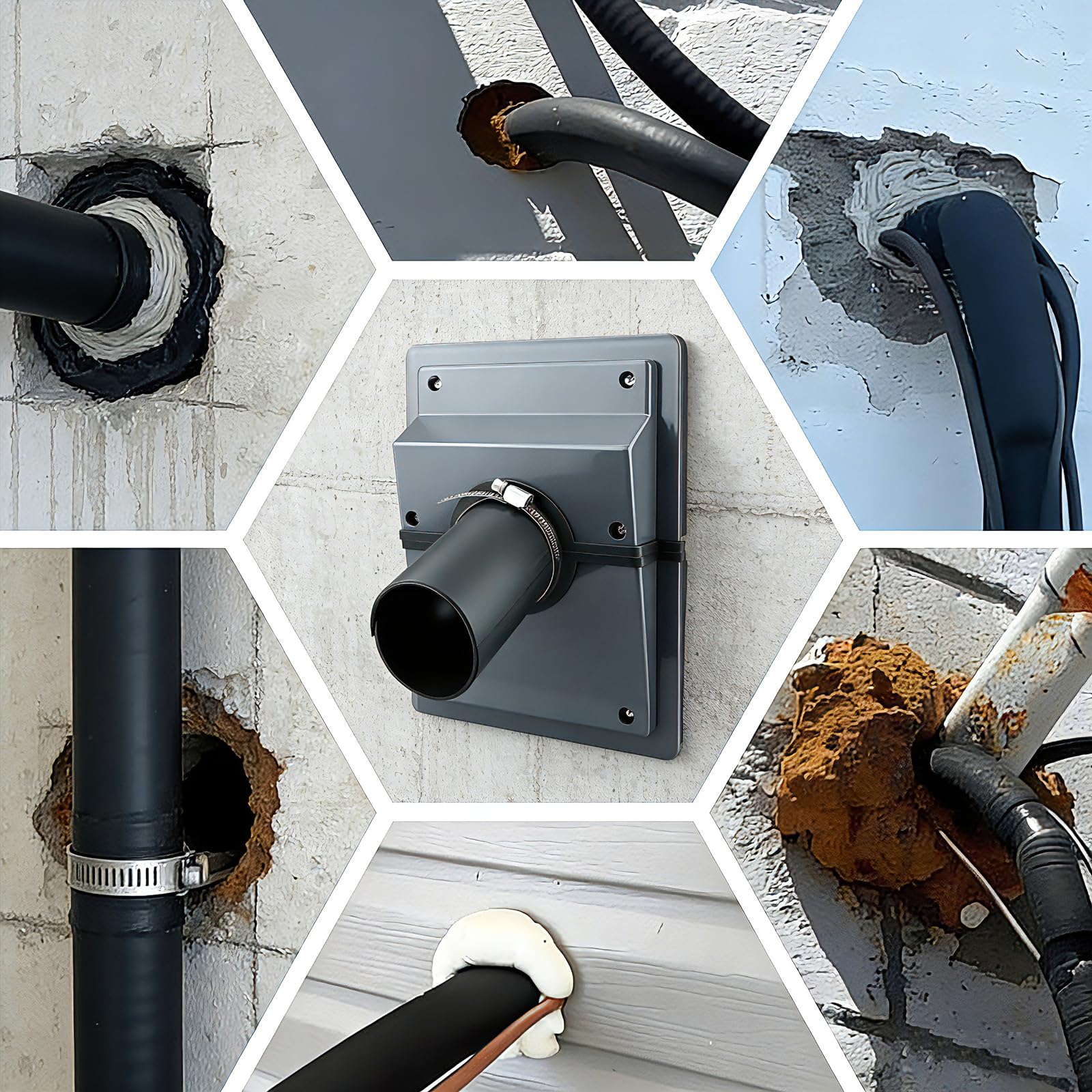 HVAC Wall Penetration & Line-Set Cover Kit – Retrofit Finish Solution
