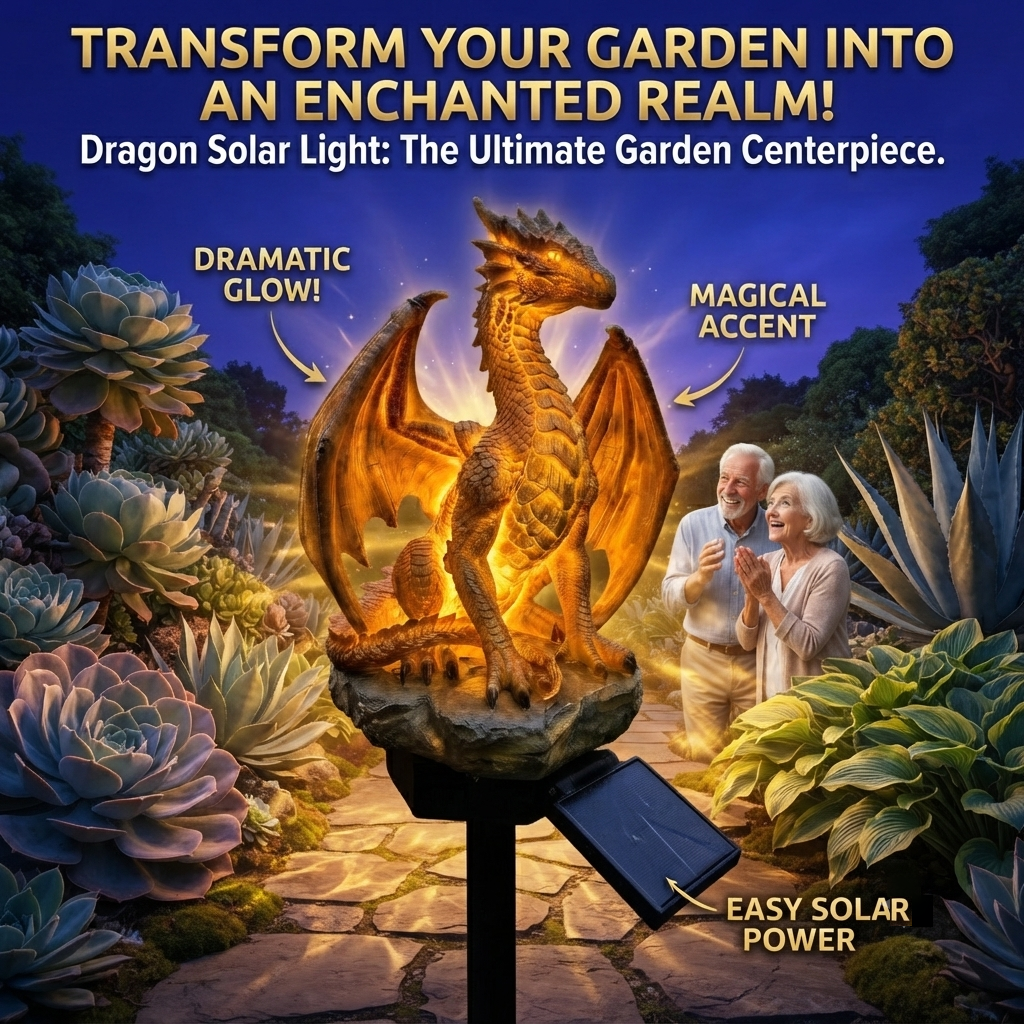 Dragon Legacy Golden Ember Edition Solar Garden Light🐉✨