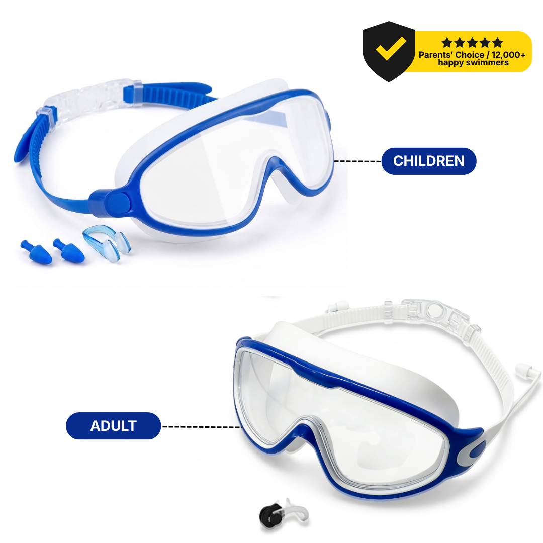 HD Wide-View Swim Goggles | Anti-Fog, UV Protection & Leak-Proof
