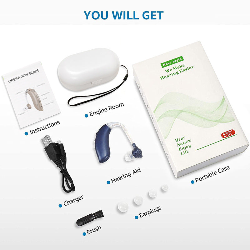 Rechargeable BTE Hearing Aid G-25-BG