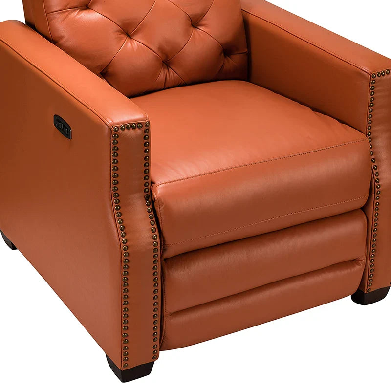 Carlota 31.5" Wide Genuine Leather Power Recliner