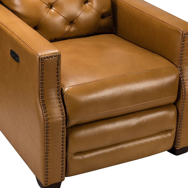 Carlota 31.5" Wide Genuine Leather Power Recliner
