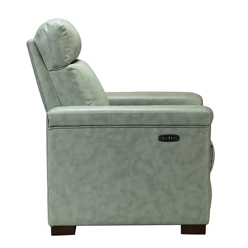 Lea 36.02" Wide Genuine Leather Power Recliner