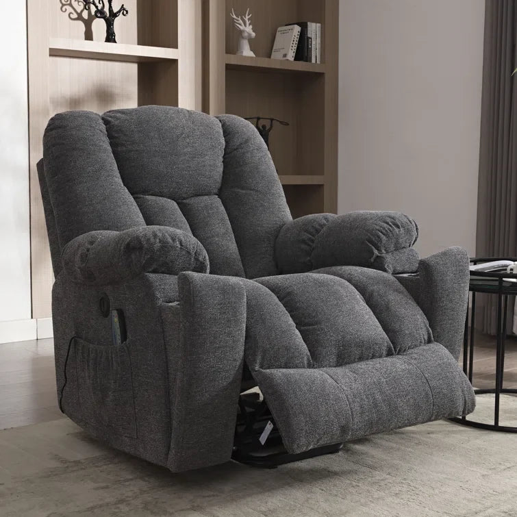 41'' Oversized Power Lift Chair - Heated Massage Electric Recliner with Super Soft Padding