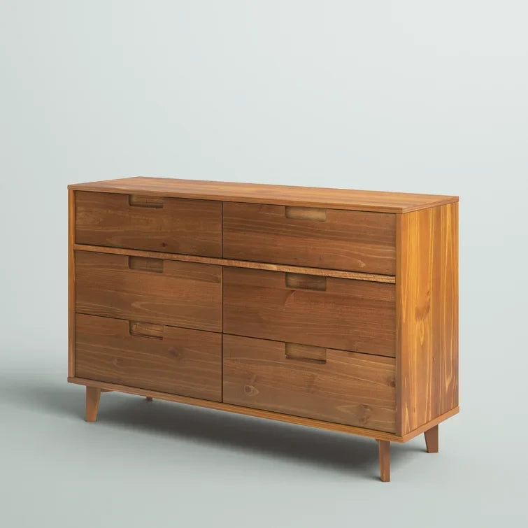 Yarber Groove 6 Drawer Double Dresser