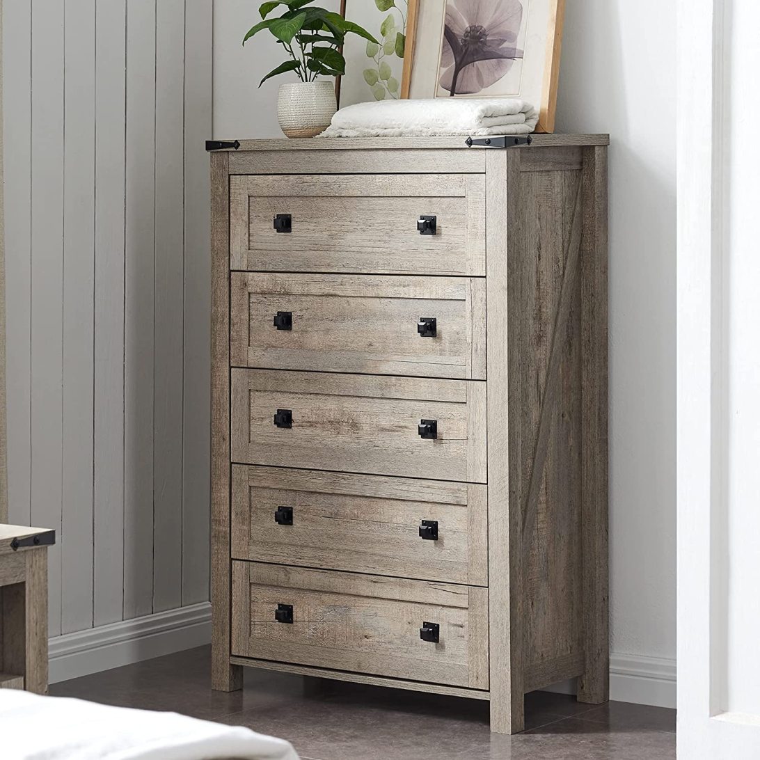 Farmhouse 5 Drawers Dresser Chests