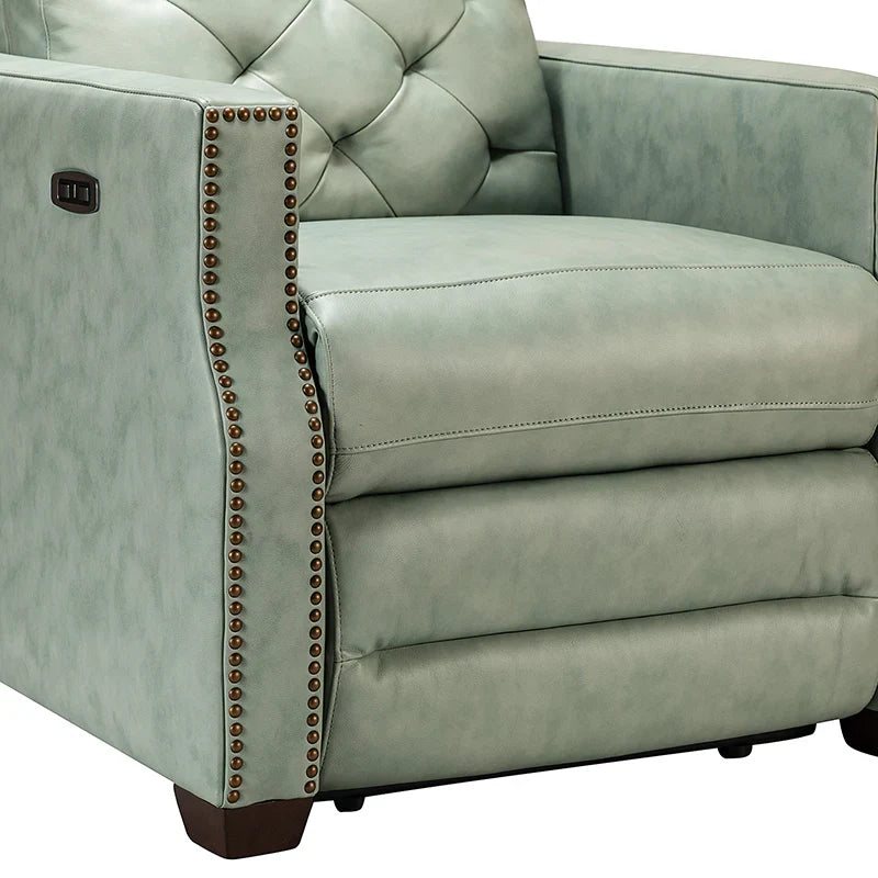 Carlota 31.5" Wide Genuine Leather Power Recliner