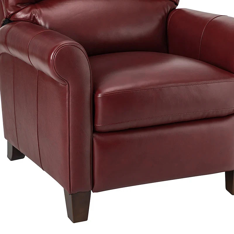 Eliana 33.07" Wide Genuine Leather Manual Recliner