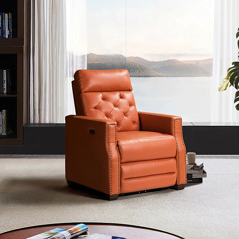 Carlota 31.5" Wide Genuine Leather Power Recliner
