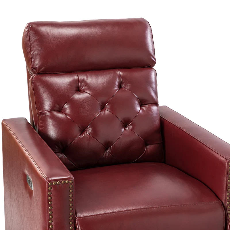 Carlota 31.5" Wide Genuine Leather Power Recliner