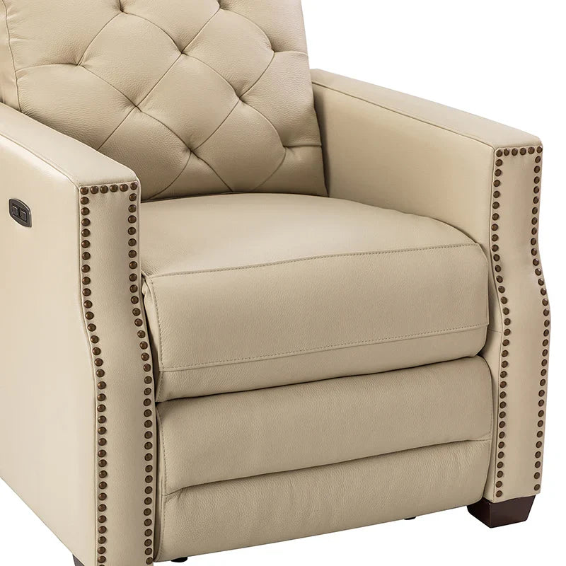 Carlota 31.5" Wide Genuine Leather Power Recliner