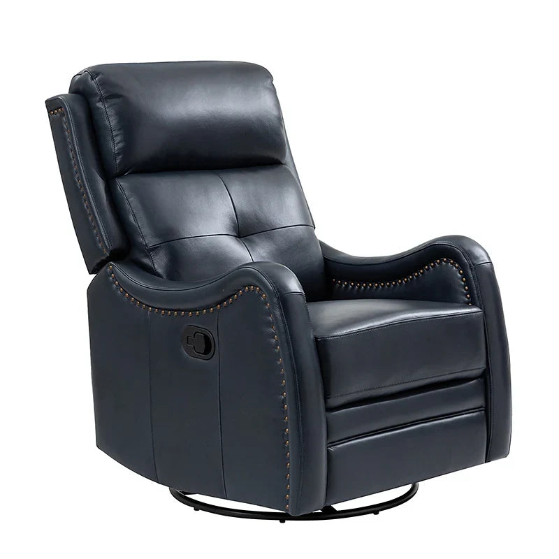 Amelia Genuine Leather Swivel Rocker Recliner