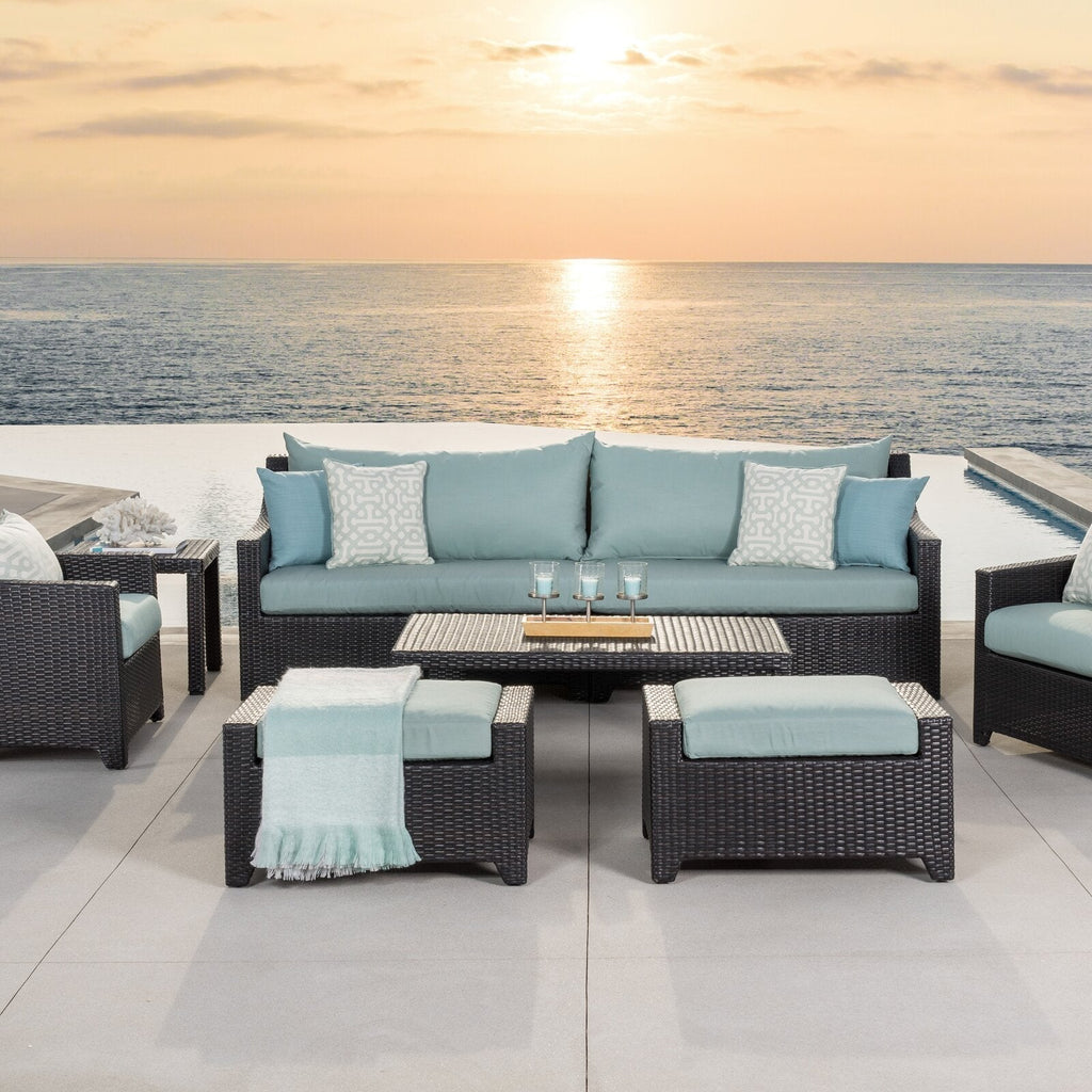 Northridge Wicker/Rattan 7 - Person Seating Group with Cushions