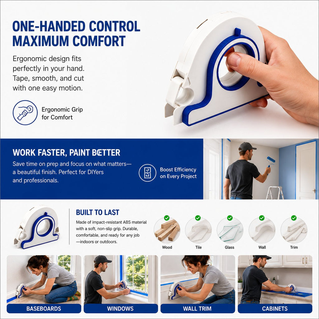 High-efficiency Painter Masking Tape Applicator