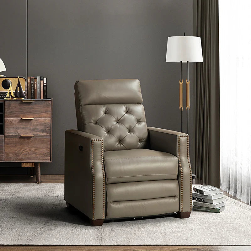 Carlota 31.5" Wide Genuine Leather Power Recliner