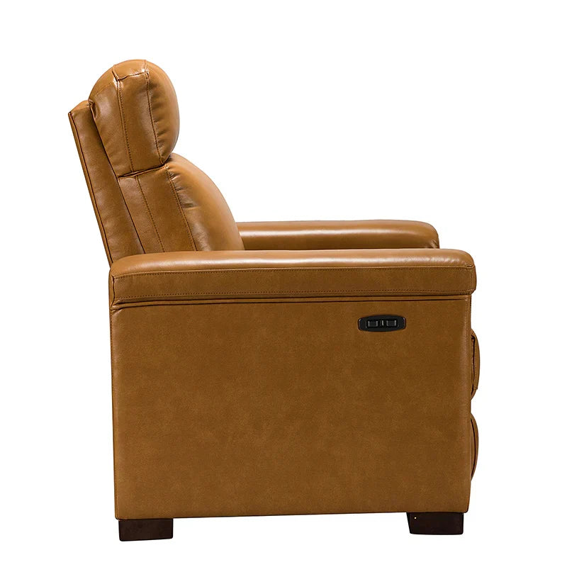 Lea 36.02" Wide Genuine Leather Power Recliner