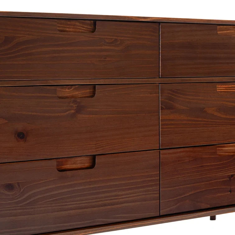 Yarber Groove 6 Drawer Double Dresser