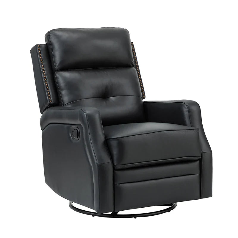 Benito 28.74" Wide Genuine Leather Swivel Rocker Recliner