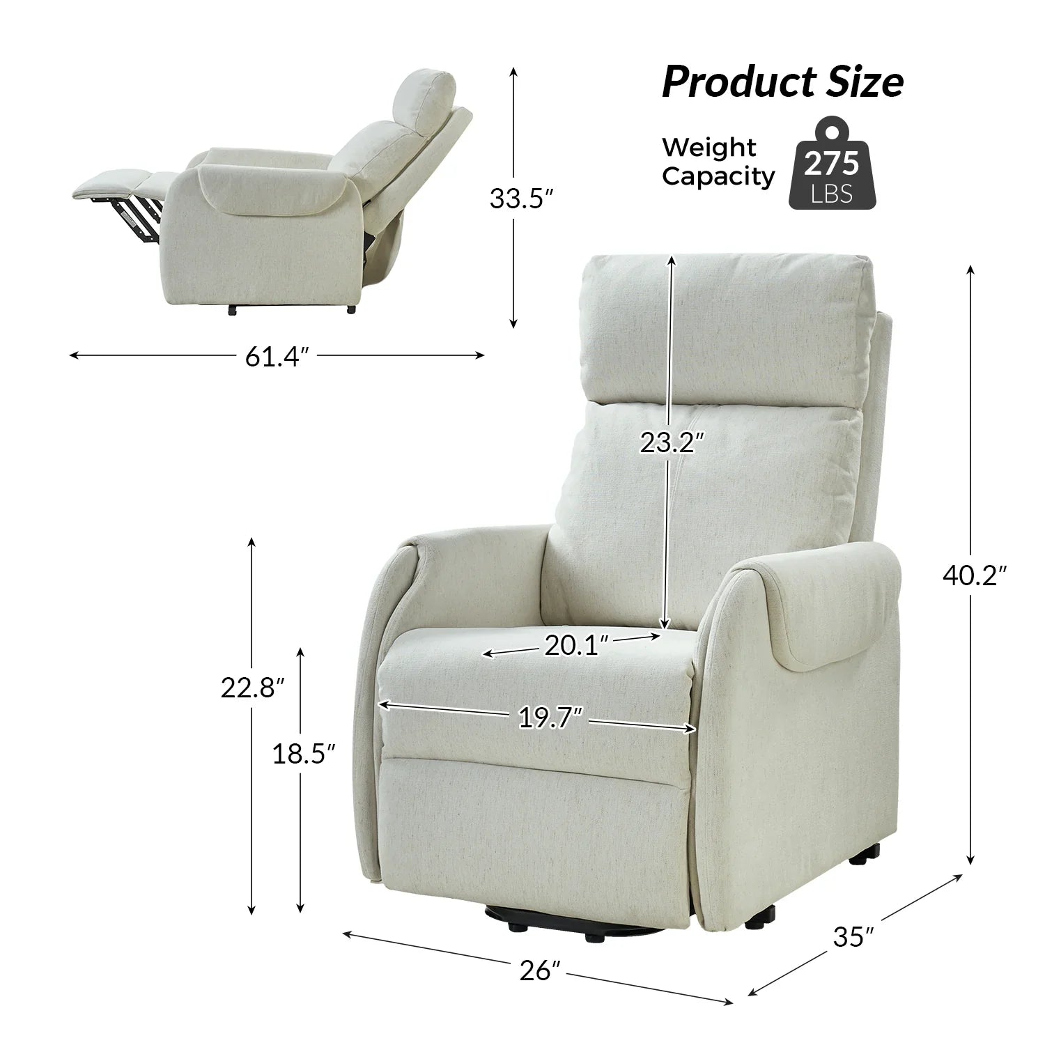 Justo Power Wired Controller Recliner
