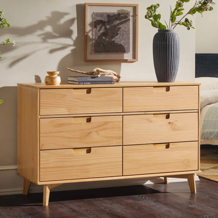 Yarber Groove 6 Drawer Double Dresser