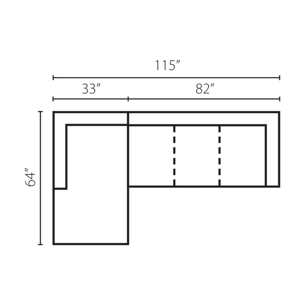 115' Wide Sofa & Chaise