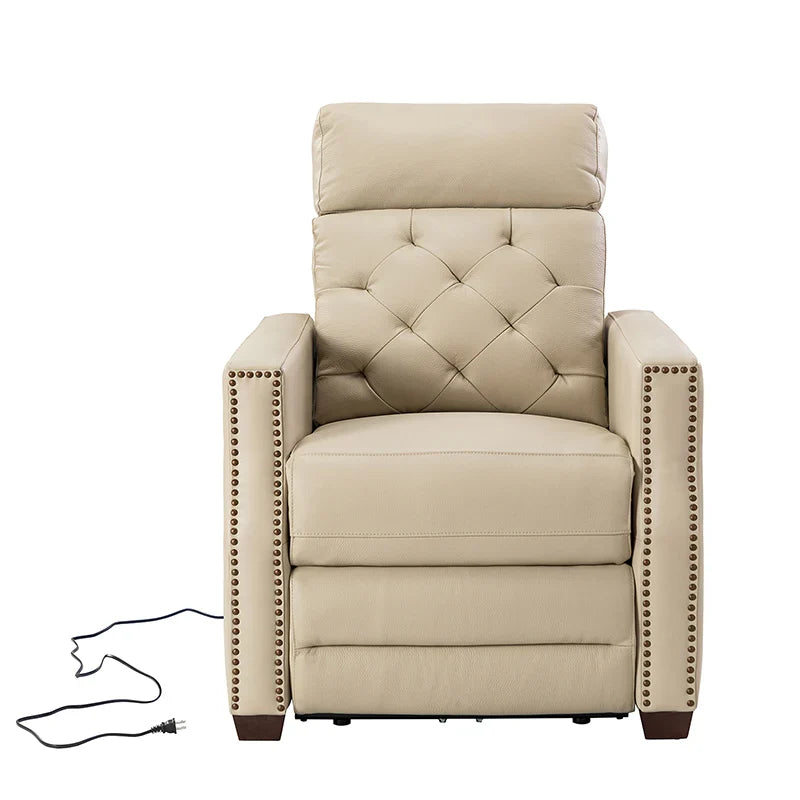 Carlota 31.5" Wide Genuine Leather Power Recliner