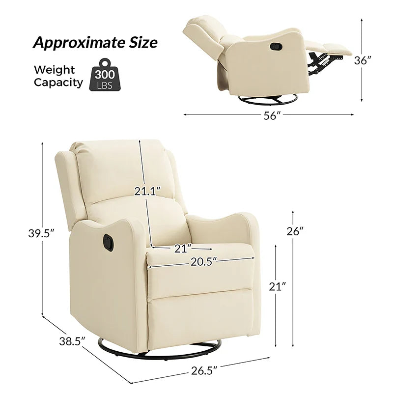 Octavio 360-Degree Swivel Rocker Recliner