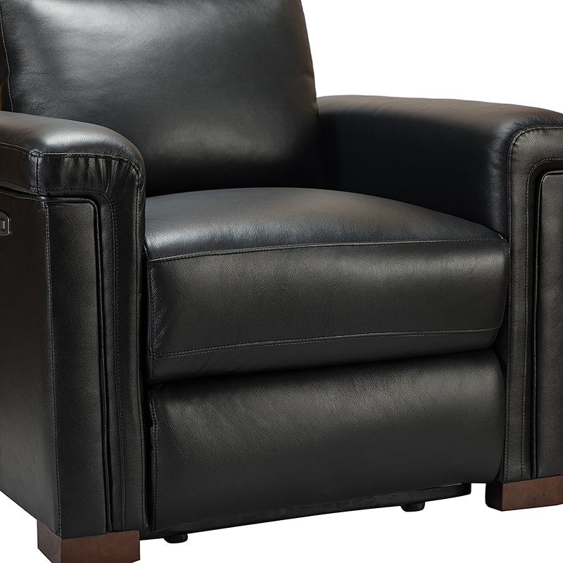 Lea 36.02" Wide Genuine Leather Power Recliner