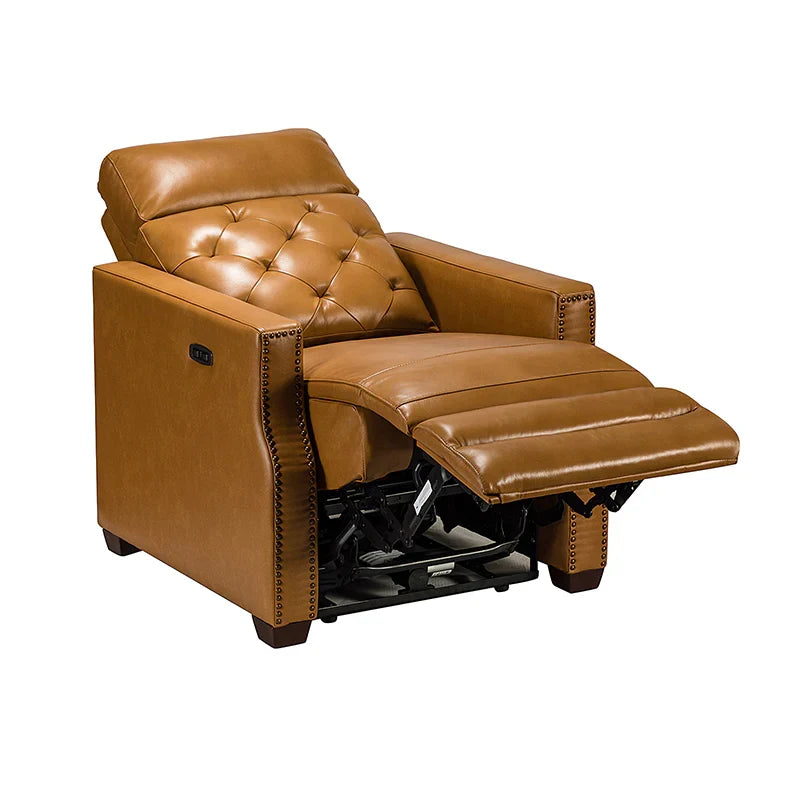 Carlota 31.5" Wide Genuine Leather Power Recliner