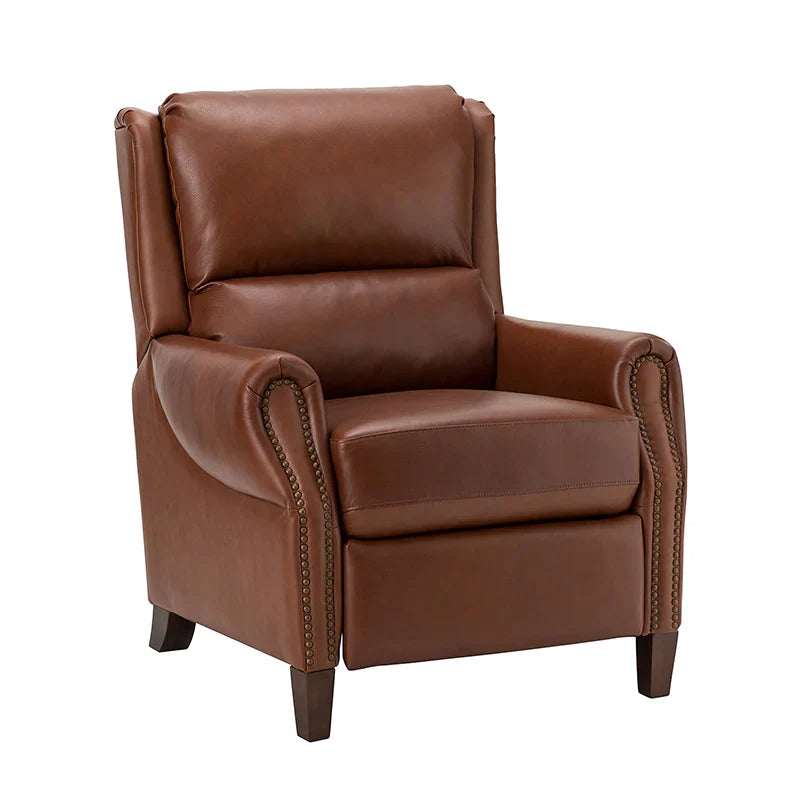Rosaura 32.68" Wide Genuine Leather Manual Recliner
