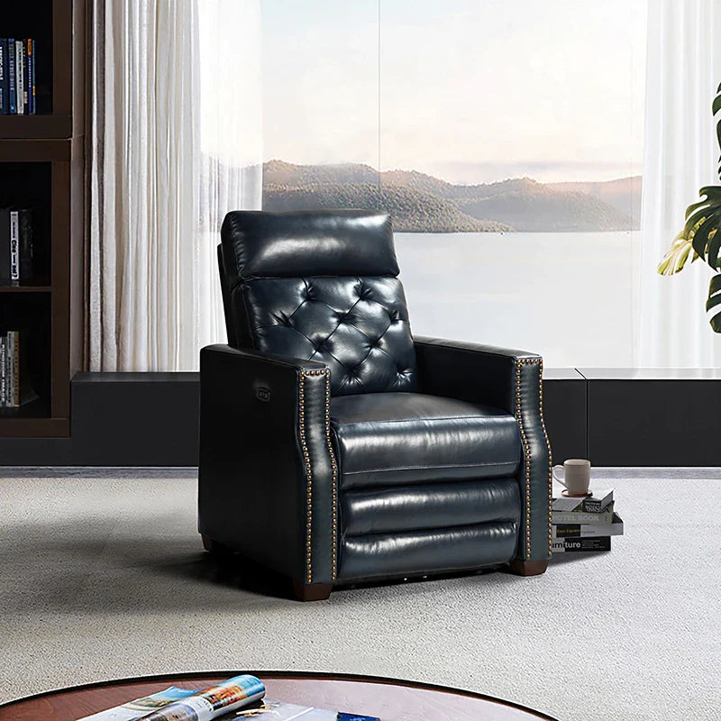 Carlota 31.5" Wide Genuine Leather Power Recliner