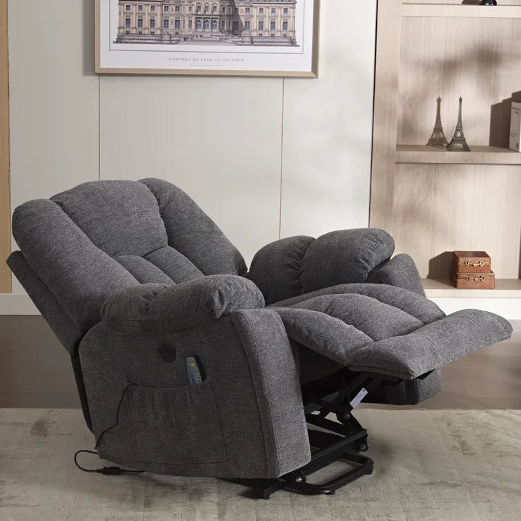 41'' Oversized Power Lift Chair - Heated Massage Electric Recliner with Super Soft Padding