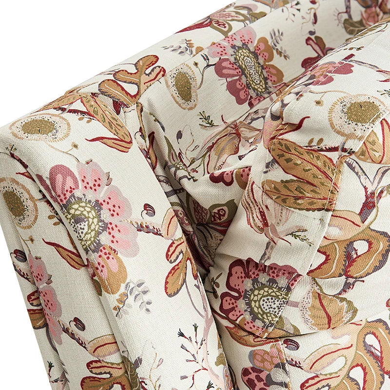Alois Large Floral Swivel And Rocker Power Recliner With Adjustable Headrest