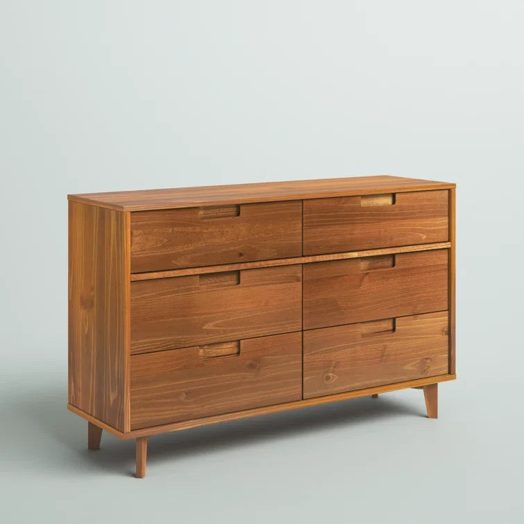 Yarber Groove 6 Drawer Double Dresser
