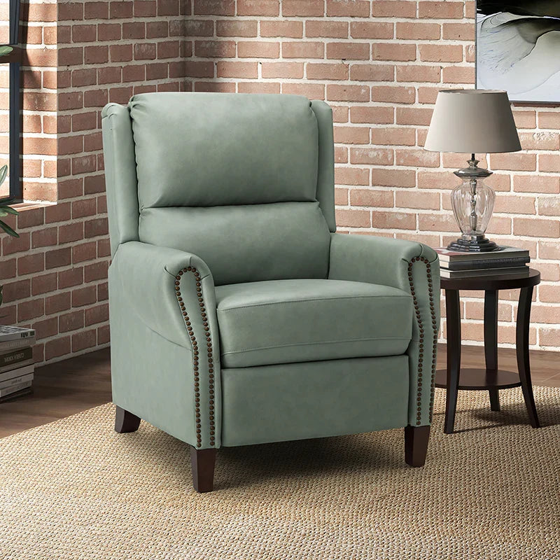 Rosaura 32.68" Wide Genuine Leather Manual Recliner