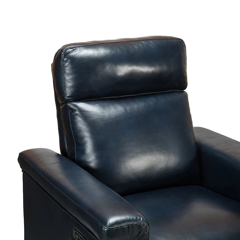 Lea 36.02" Wide Genuine Leather Power Recliner