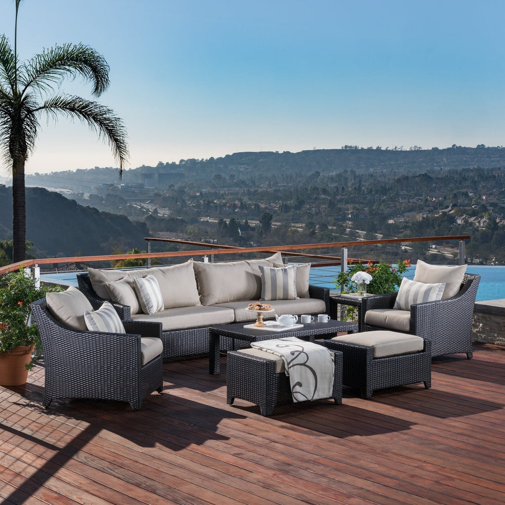 Northridge Wicker/Rattan 7 - Person Seating Group with Cushions