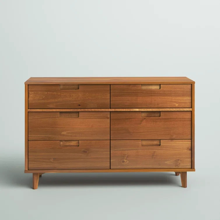 Yarber Groove 6 Drawer Double Dresser