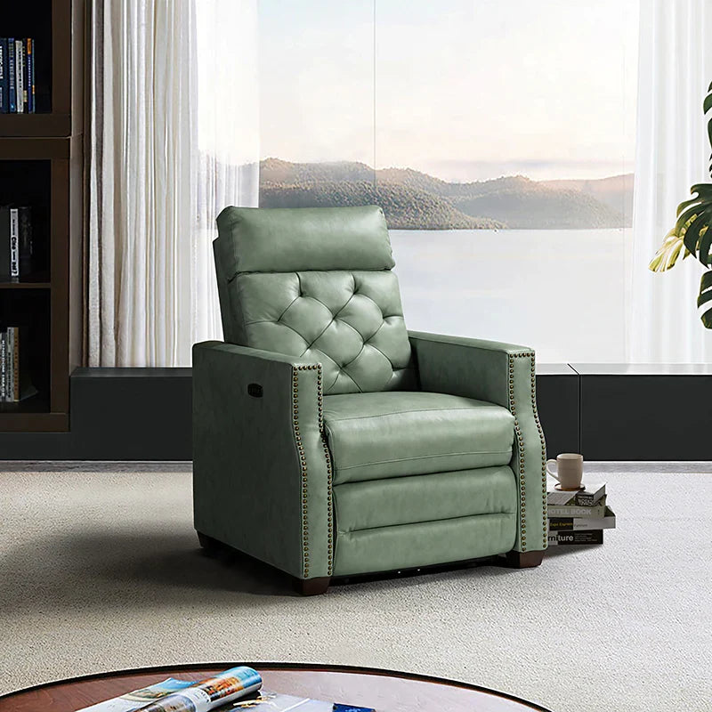 Carlota 31.5" Wide Genuine Leather Power Recliner