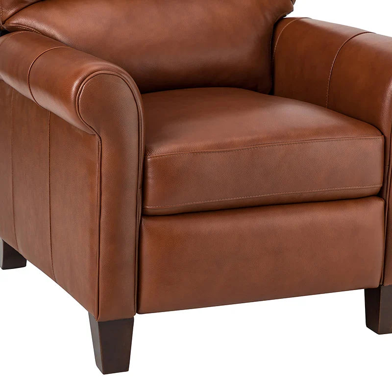 Eliana 33.07" Wide Genuine Leather Manual Recliner