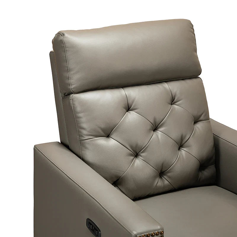 Carlota 31.5" Wide Genuine Leather Power Recliner