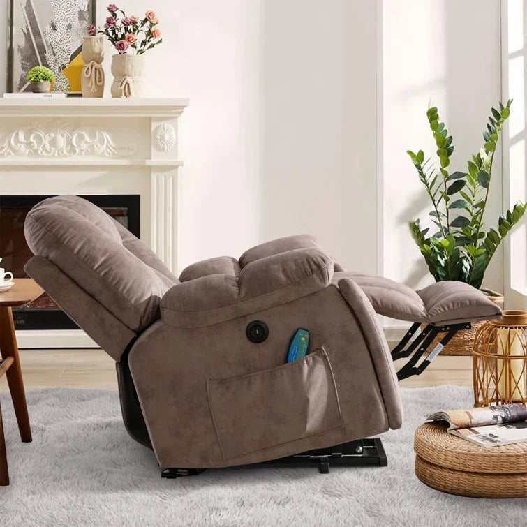 41'' Oversized Power Lift Chair - Heated Massage Electric Recliner with Super Soft Padding