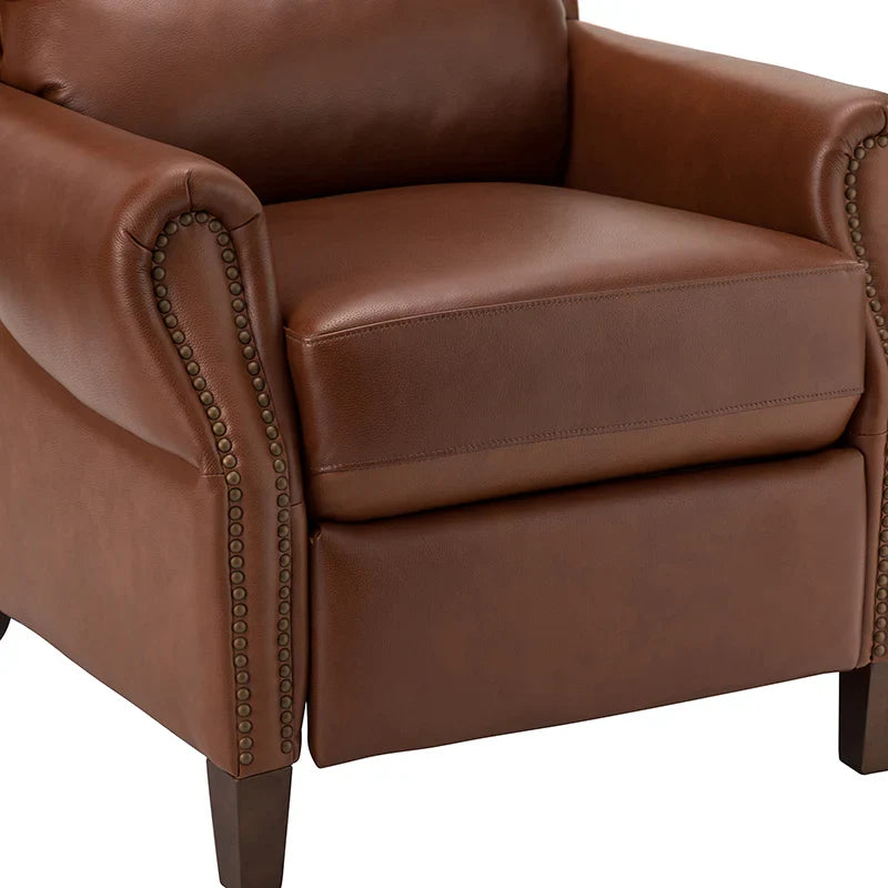 Rosaura 32.68" Wide Genuine Leather Manual Recliner