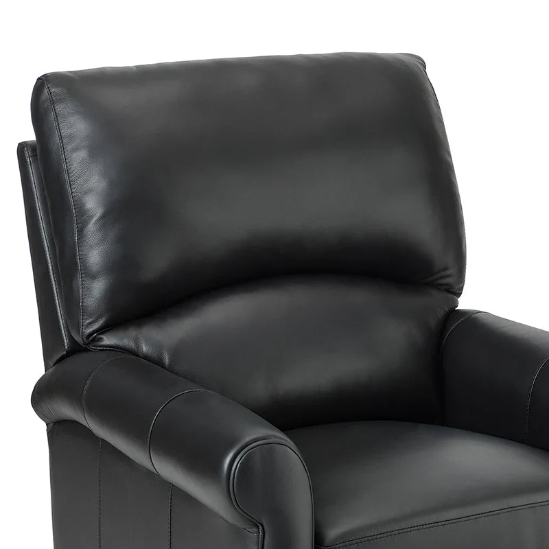 Eliana 33.07" Wide Genuine Leather Manual Recliner