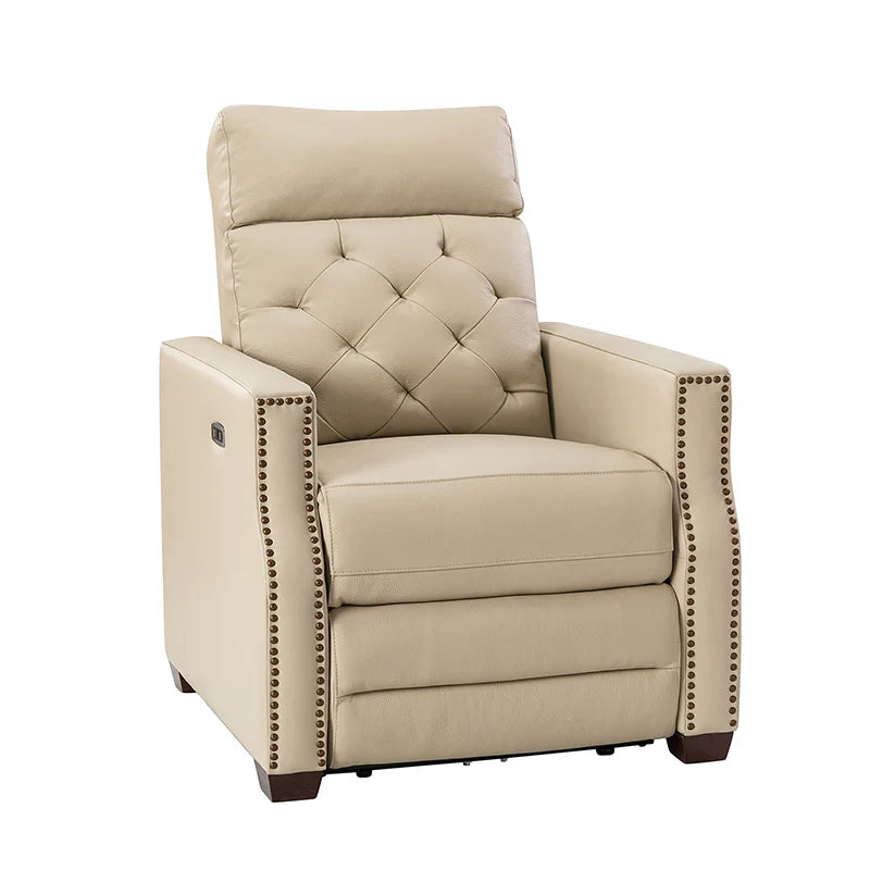Carlota 31.5" Wide Genuine Leather Power Recliner