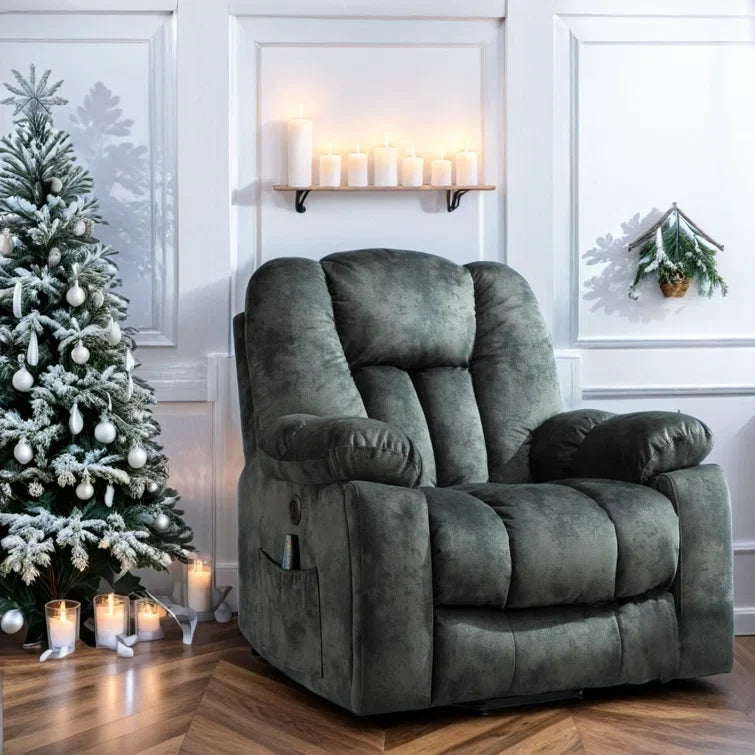 41'' Oversized Power Lift Chair - Heated Massage Electric Recliner with Super Soft Padding