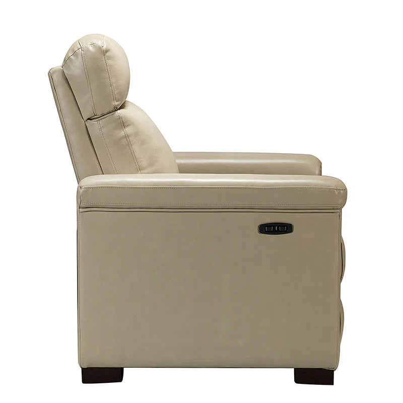 Lea 36.02" Wide Genuine Leather Power Recliner