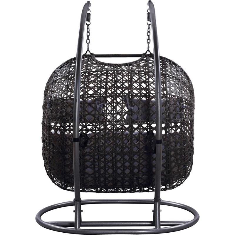 2022 Patio Wicker Swing Chair With Stand Rain Cover Included